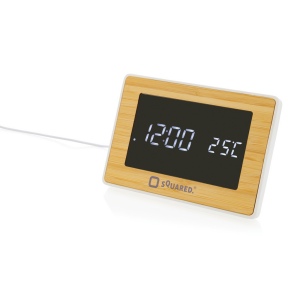 Horloge LED en bambou et plastique RCS Utah 6