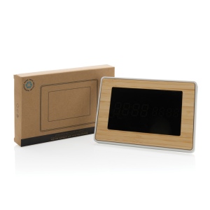 Horloge LED en bambou et plastique RCS Utah 8