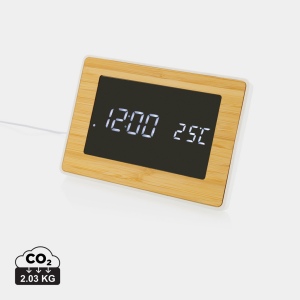 Horloge LED en bambou et plastique RCS Utah 2