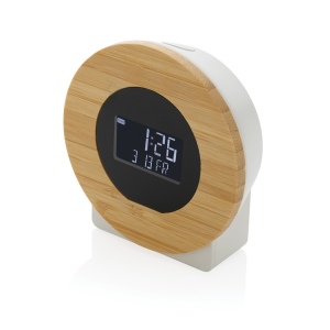 Horloge bureau en bambou et plastique recyclé RCS Utah 3