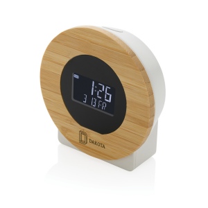 Horloge bureau en bambou et plastique recyclé RCS Utah 6