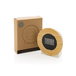 Horloge bureau en bambou et plastique recyclé RCS Utah 8