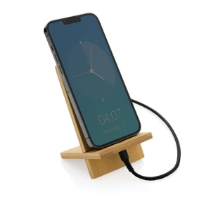 Support téléphone en bambou dans une boîte kraft 4