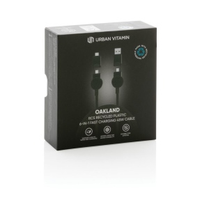 Câble Oakland 6-in-1 à charge 45W en plastique recyclé RCS 12