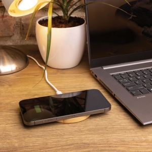 Chargeur sans fil 15W en bambou 5