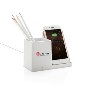 Chargeur 10W avec porte-stylo en ABS recyclé RCS Ontario 20