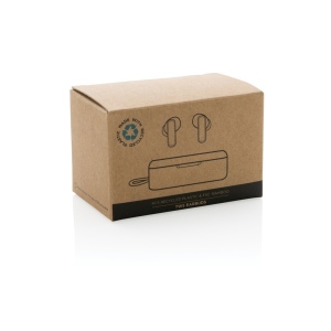 Écouteurs TWS en plastique recyclé RCS et bambou 12