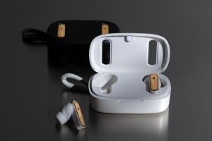 Écouteurs TWS en plastique recyclé RCS et bambou 10