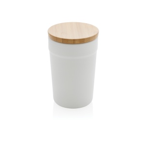 Mug 300ml en PP recyclé GRS avec couvercle en bambou 5