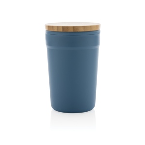 Mug 300ml en PP recyclé GRS avec couvercle en bambou 16