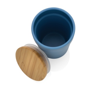 Mug 300ml en PP recyclé GRS avec couvercle en bambou 17