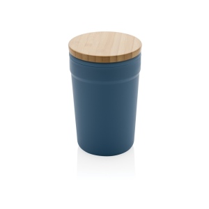 Mug 300ml en PP recyclé GRS avec couvercle en bambou 13