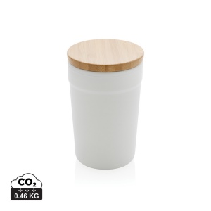 Mug 300ml en PP recyclé GRS avec couvercle en bambou 2