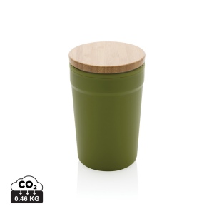Mug 300ml en PP recyclé GRS avec couvercle en bambou 4