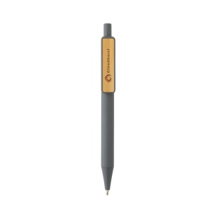 Stylo en ABS recyclé GRS avec clip en bambou 16