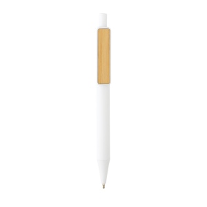 Stylo en ABS recyclé GRS avec clip en bambou 20