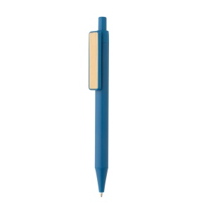 Stylo en ABS recyclé GRS avec clip en bambou 25