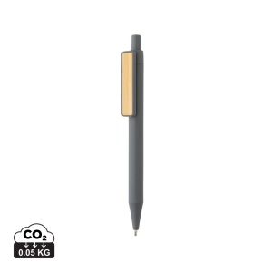 Stylo en ABS recyclé GRS avec clip en bambou 3