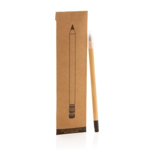 Crayon infini en bambou avec gomme 11