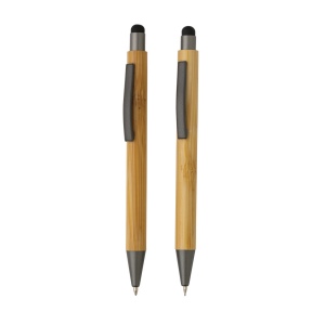 Set de stylos en bambou dans un coffret 4