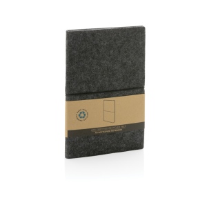 Cahier A5 à couverture souple en feutre recyclé certifié GRS 11