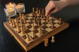 Jeu d'échecs pliable en bois 11