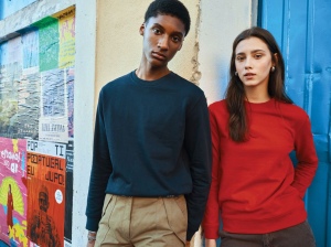 Sweater à col rond en coton recyclé IQONIQ Zion 246