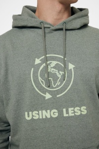 Sweat à capuche en coton recyclé et non teinté IQONIQ Torres 83