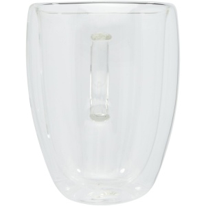 Tasse 2 pièces Manti de 350 ml à double paroi en verre avec sous-verre en bambou 3