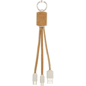 Câble de charge 3-en-1 Bates en paille de blé et liège 3