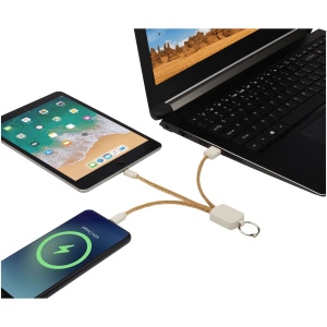 Câble de charge 3-en-1 Bates en paille de blé et liège 8