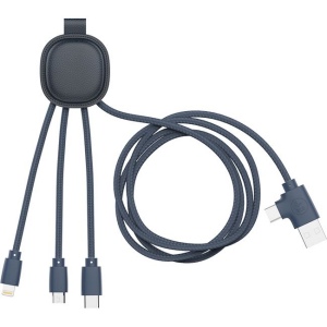 Ine Smart long - Câble de charge multi-connecteurs Double entrée Type-C & USB 1m 4