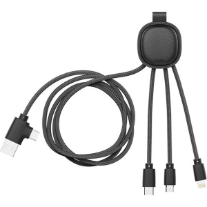 Ine Smart long - Câble de charge multi-connecteurs Double entrée Type-C & USB 1m 5
