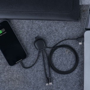 Ine Smart long - Câble de charge multi-connecteurs Double entrée Type-C & USB 1m 9