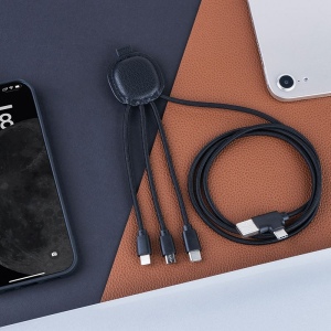 Ine Smart long - Câble de charge multi-connecteurs Double entrée Type-C & USB 1m 11