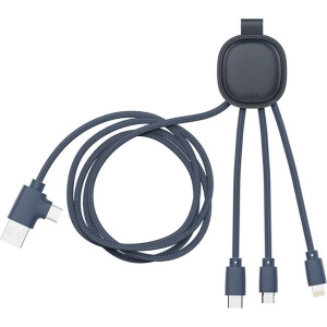 Ine Smart long - Câble de charge multi-connecteurs Double entrée Type-C & USB 1m 2