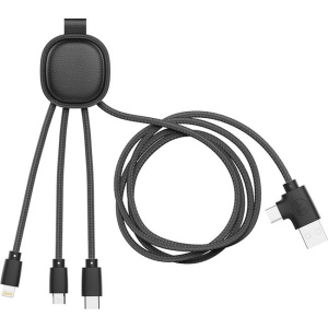 Ine Smart long - Câble de charge multi-connecteurs Double entrée Type-C & USB 1m 3