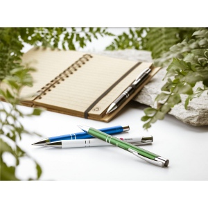 Stylo à bille à encre bleue en aluminium recyclé 38
