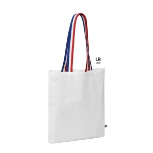 Tote bag 180grs coton anses bleu/blanc/rouge : charles 3