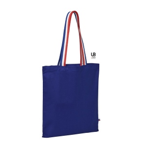 Tote bag 180grs coton anses bleu/blanc/rouge : charles