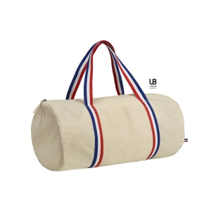 Sac polochon 180 grs coton anses bleu/blanc/rouge : louis 2
