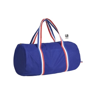 Sac polochon 180 grs coton anses bleu/blanc/rouge : louis