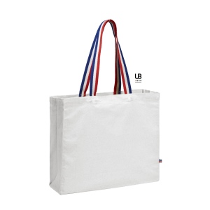 Tote bag 180grs coton anses bleu/blanc/rouge avec soufflets : henri 3