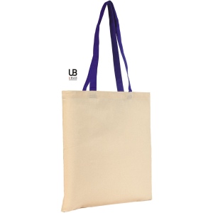 Tote bag 130grs coton avec anses de couleurs : atlanta 3