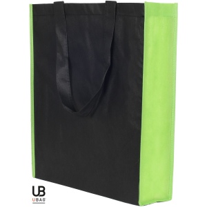 Tote bag avec soufflet uni et bi-couleur 80grs non tissé avec soufflets : monte carlo 17