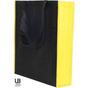 Tote bag avec soufflet uni et bi-couleur 80grs non tissé avec soufflets : monte carlo 13
