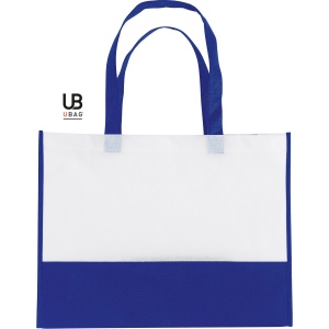 Sac shopping bi-couleur 80grs non tissé avec soufflets : tel-aviv 11