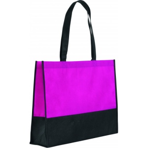 Sac shopping bi-couleur 80grs non tissé avec soufflets : tel-aviv 6