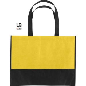 Sac shopping bi-couleur 80grs non tissé avec soufflets : tel-aviv 3