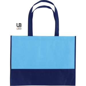 Sac shopping bi-couleur 80grs non tissé avec soufflets : tel-aviv 9